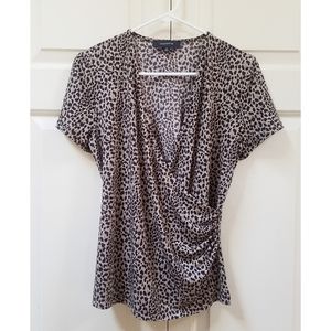 3/$15 - Jones Wear leopard print top/shirt/blouse